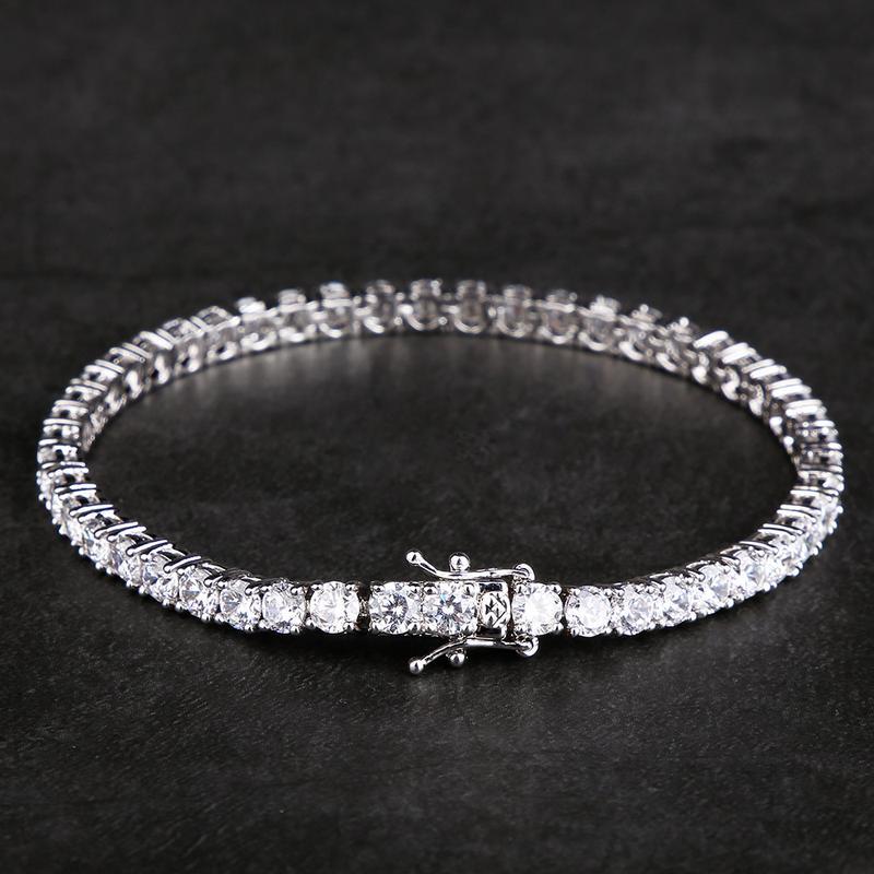 5MM White Gold Iced Out Tennis Bracelet