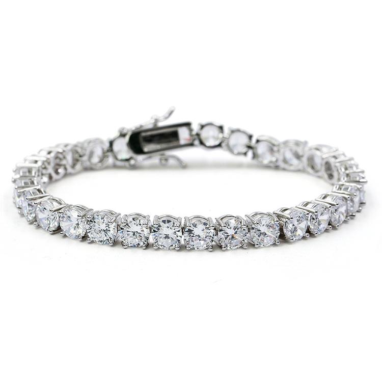 5MM White Gold Iced Out Tennis Bracelet